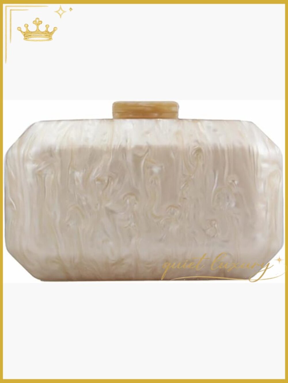 Acrylic Evening Clutch Purse with Removable Chain for Wedding Party Prom